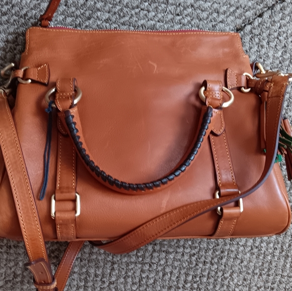 Dooney and Brourke Florentine Satchel Natural - Picture 6 of 7